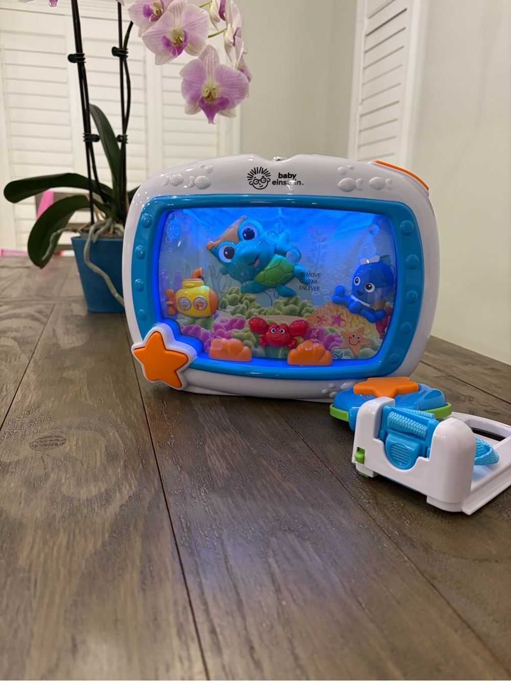 Blue & White Ocean Adventure Night Light and Soother
